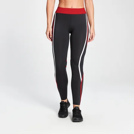 MP Engage pentru femei Engage Colour Block Leggings - Negru/ Danger