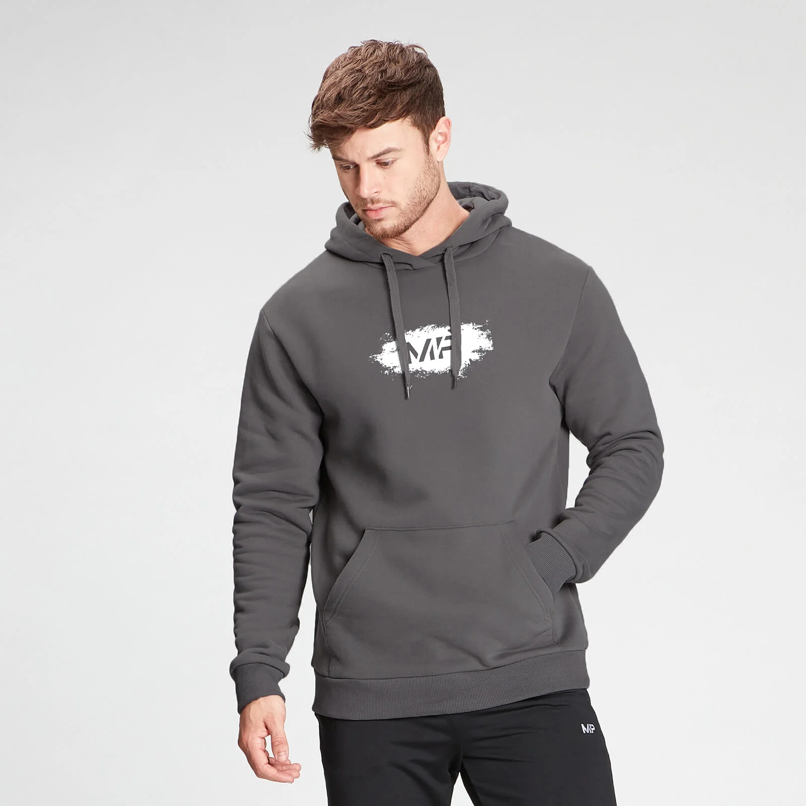 MP Men's Chalk Graphic Hoodie - Carbon - XXS Imagine 1