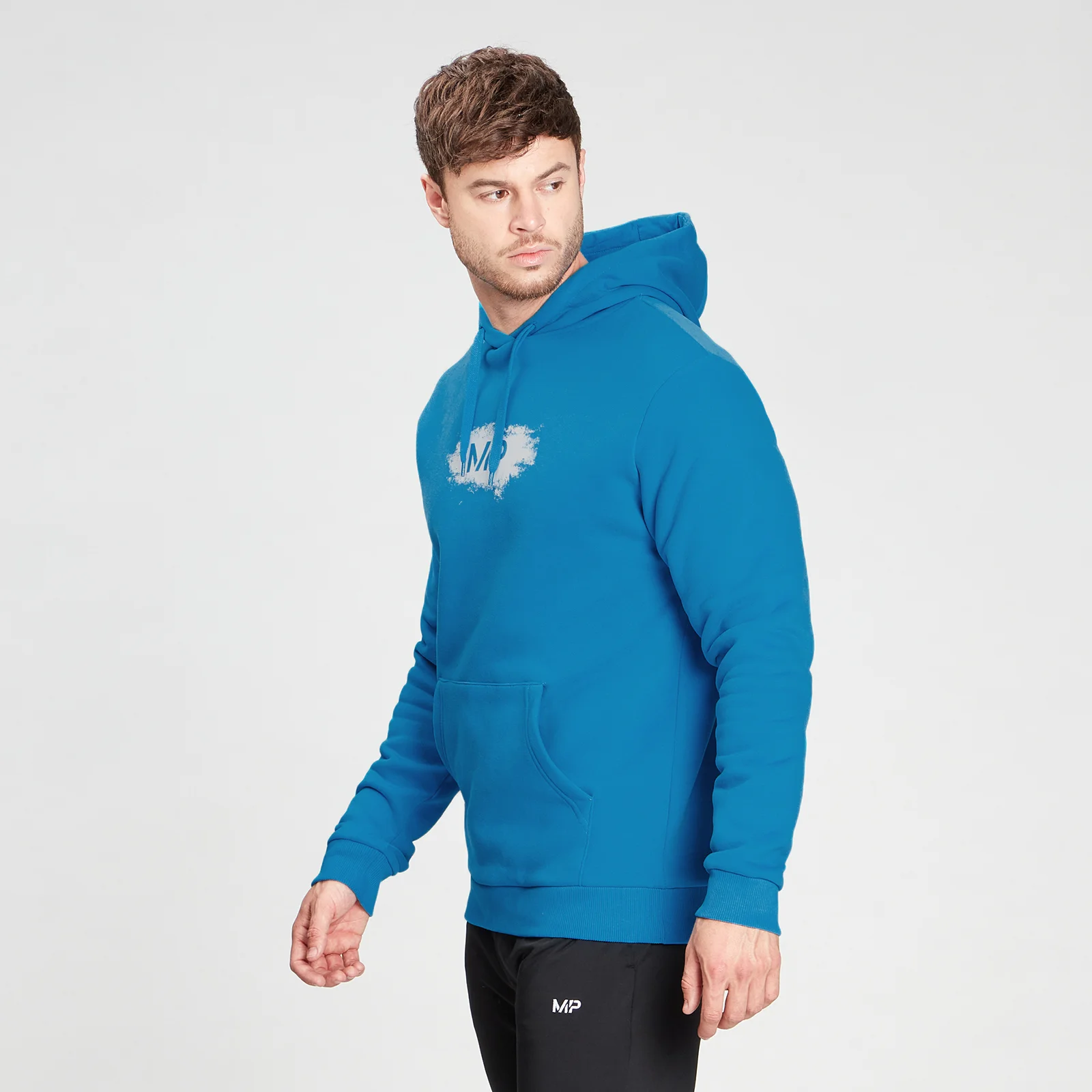 MP Men's Chalk Graphic Hoodie - Aqua - XXS Imagine 1