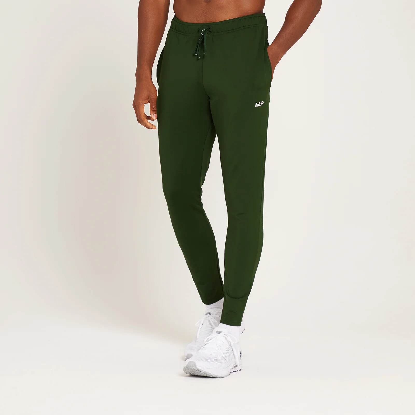 Pantaloni tip jogger de antrenament cu grafică MP Linear Mark pentru bărbați - Verde închis - XXS Imagine 1