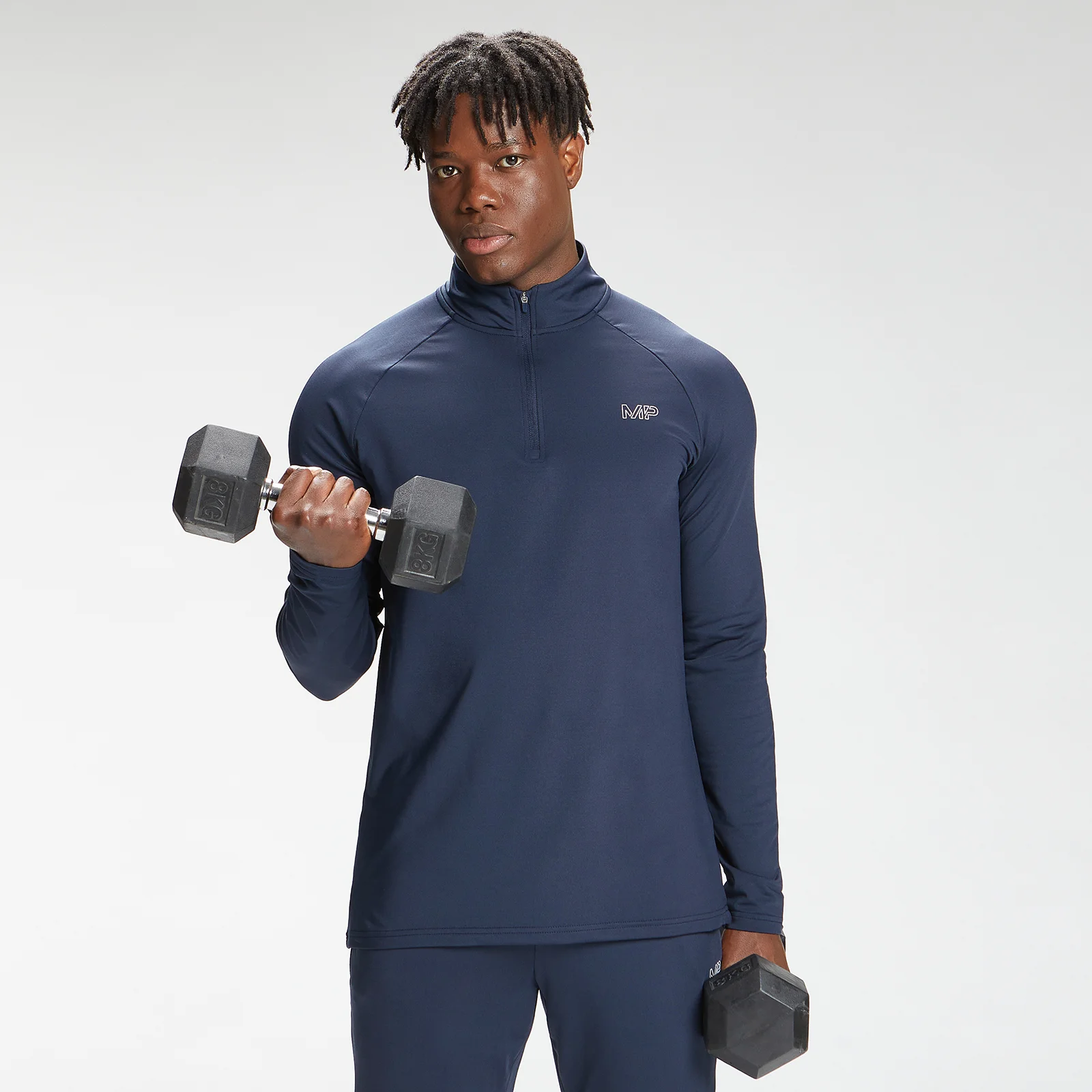 MP Men's Repeat Mark Graphic Training 1/4 Zip - Petrol Blue - XXS Imagine 1