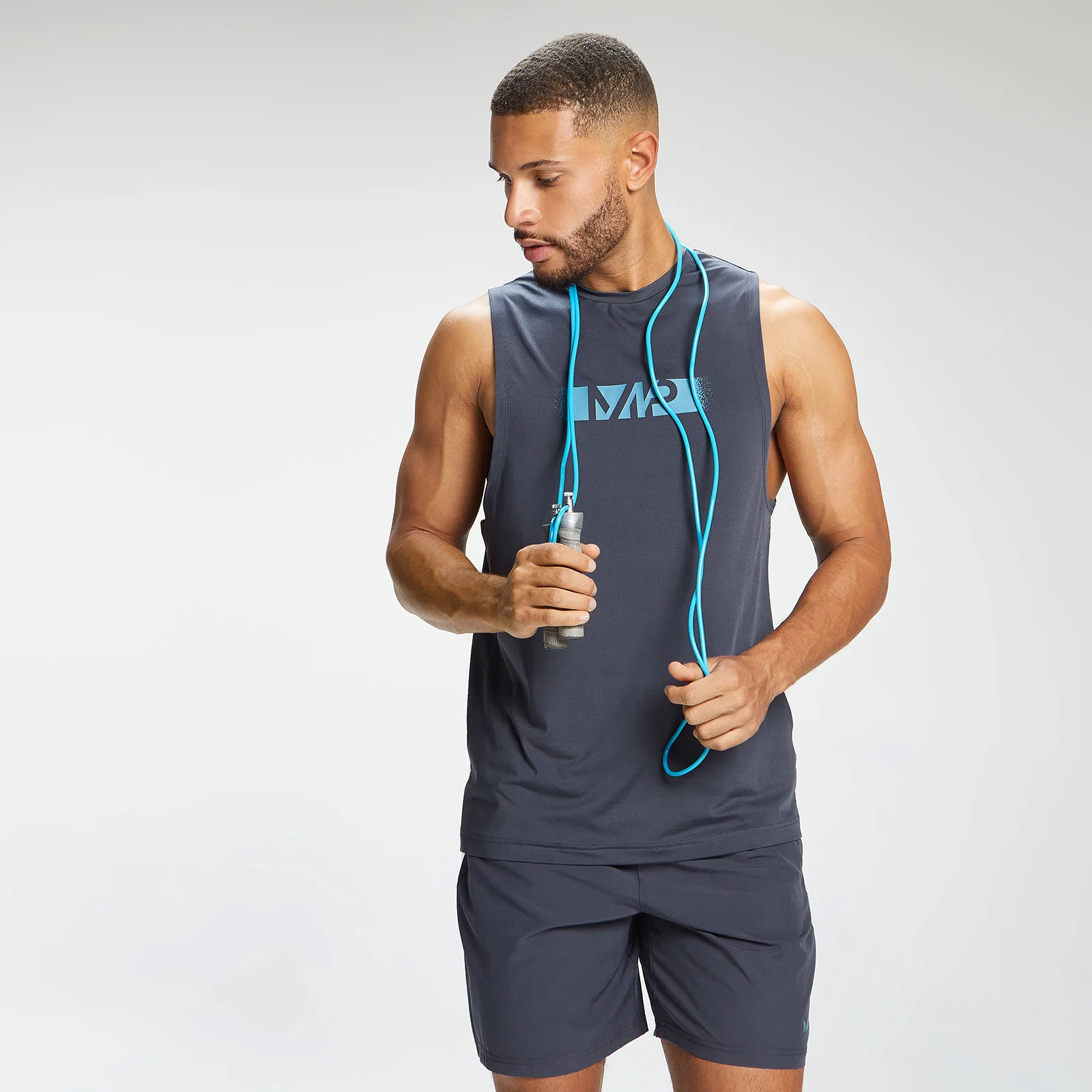 Tricou pentru bărbați MP Graffiti Graphic Training Tank Top - Grafit - XXS Imagine 1