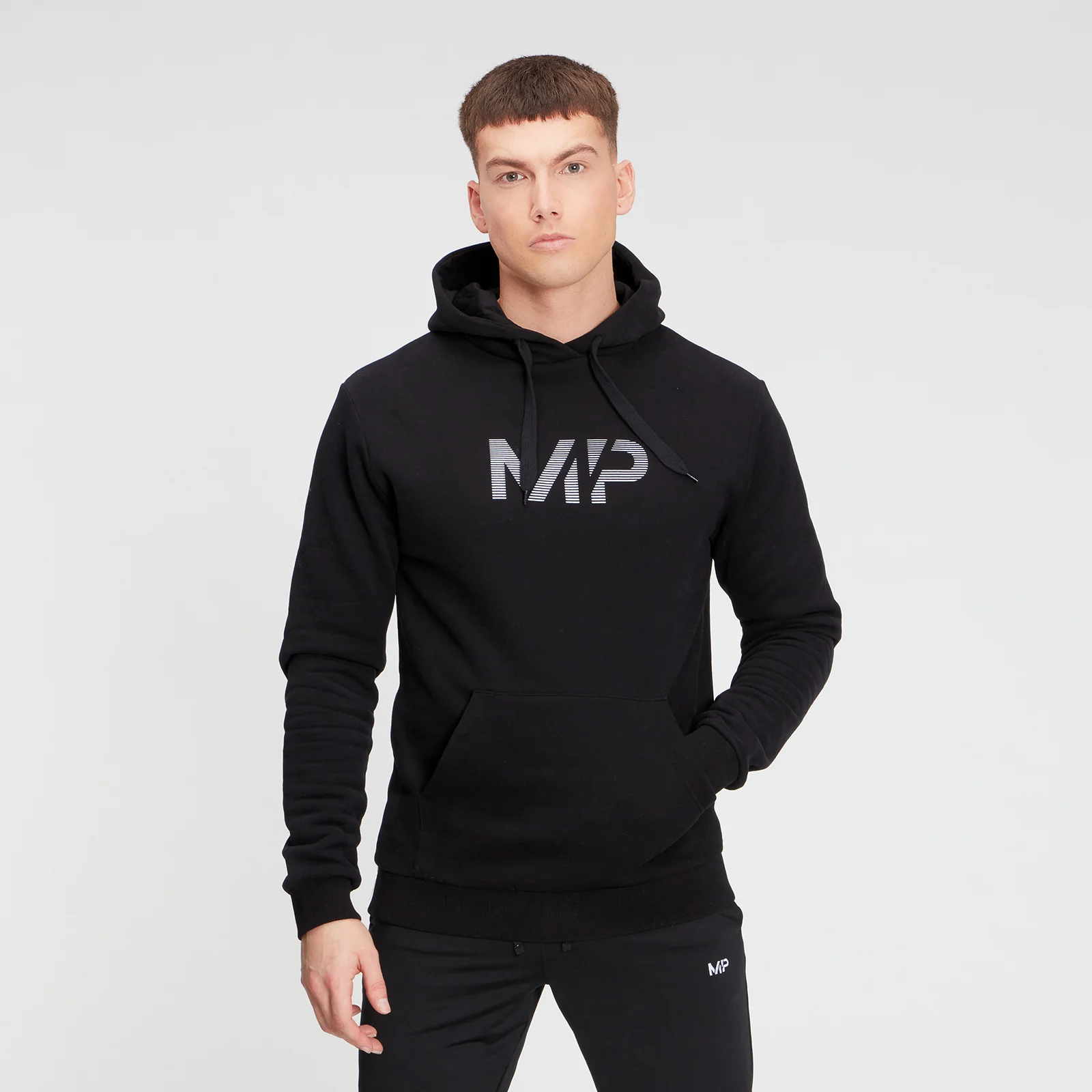 MP Men's Gradient Line Graphic Hoodie - Black - XXS Imagine 1
