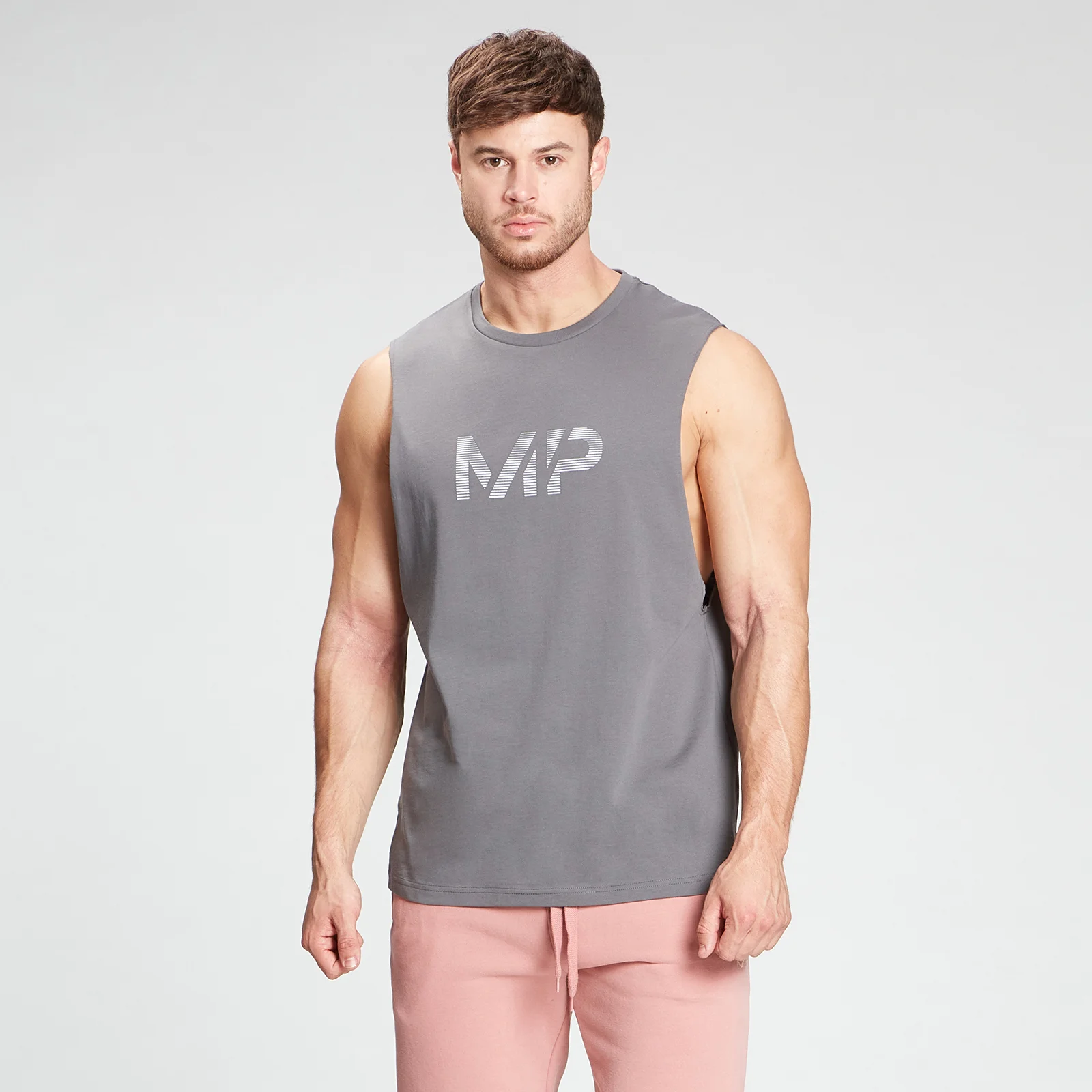 MP Men's Gradient Line Graphic Tank Top - Carbon - XXS Imagine 1