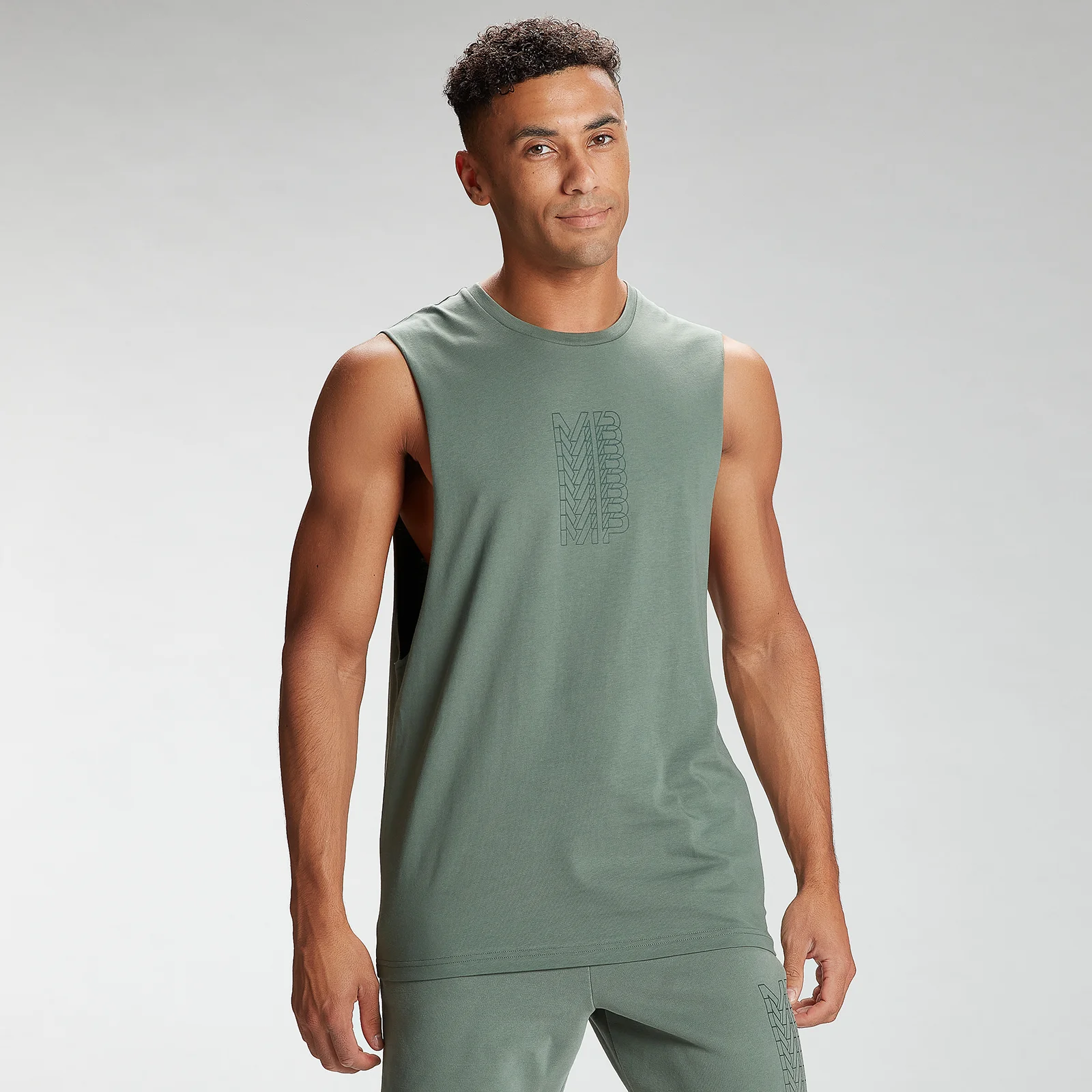 MP Men's Repeat MP Graphic Tank Top - Cactus - XXS Imagine 1