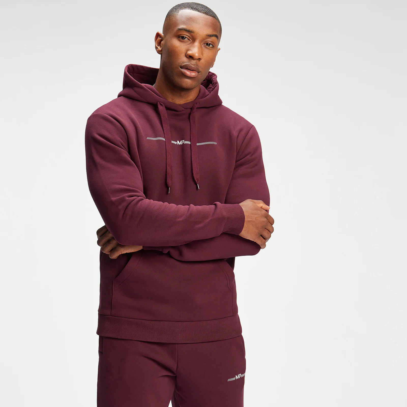 MP Men's Mini Mark Graphic Hoodie - Merlot - XXS Imagine 1