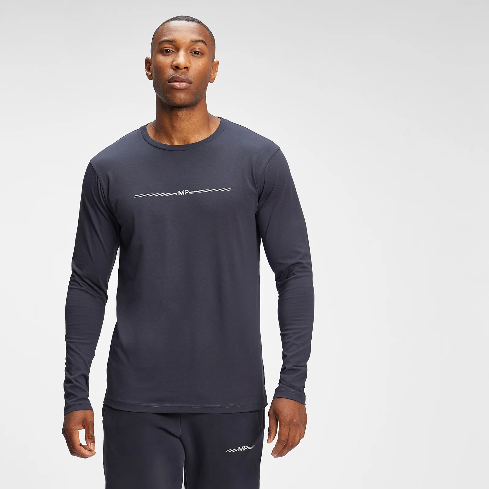 Tricou cu mânecă lungă pentru bărbați MP Mini Mark Graphic - Graphite - XXS Imagine 1