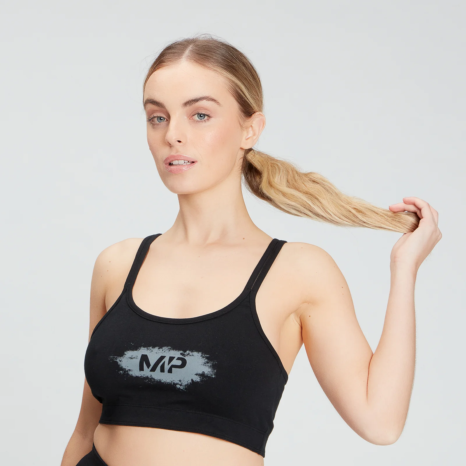 MP Women's Chalk Graphic Sports Bra - Black - XS Imagine 1