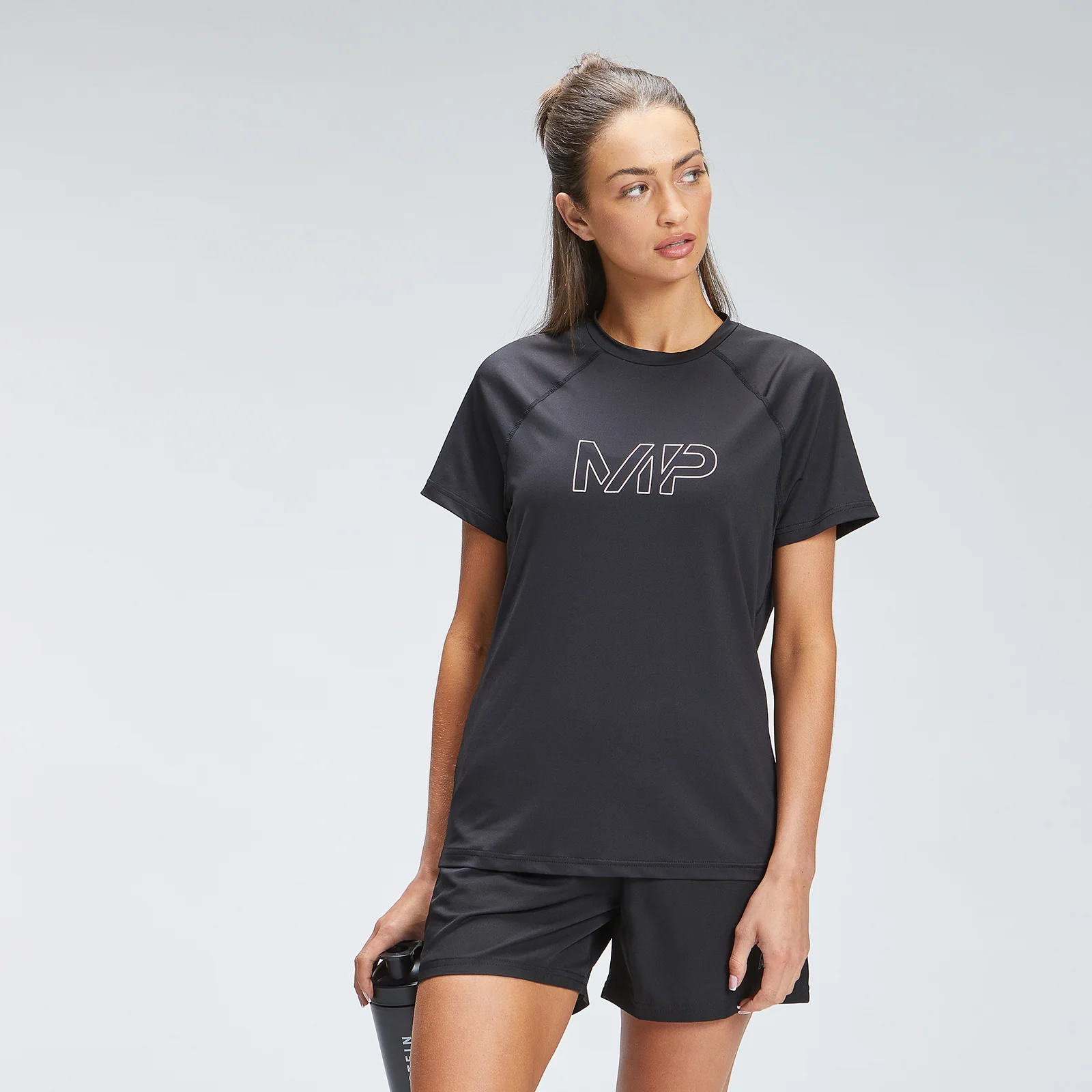 MP Women's Repeat Mark Graphic Training T-Shirt - Black - XXS Imagine 1