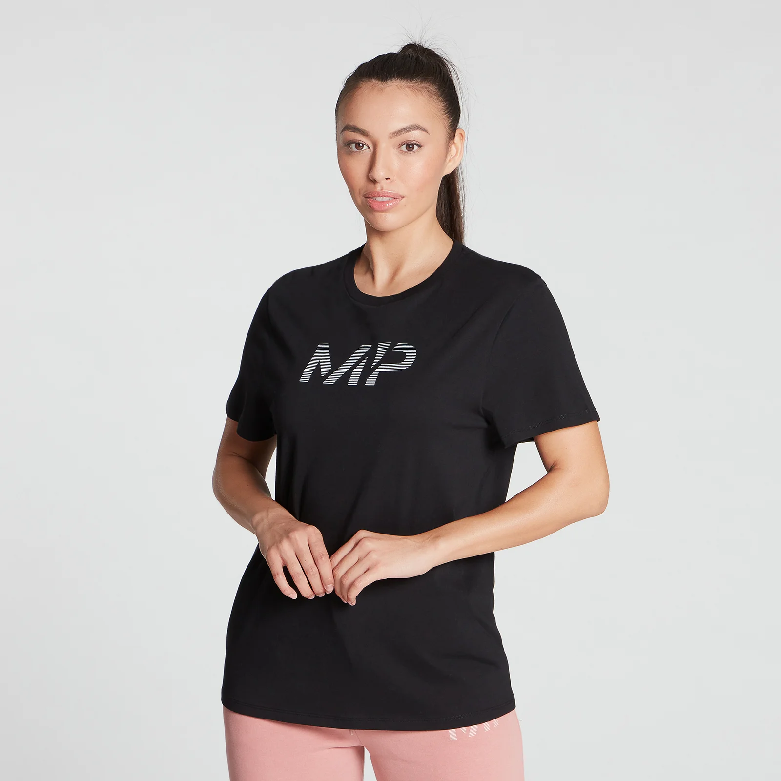 MP Women's Gradient Line Graphic T-Shirt - Black - XXS Imagine 1