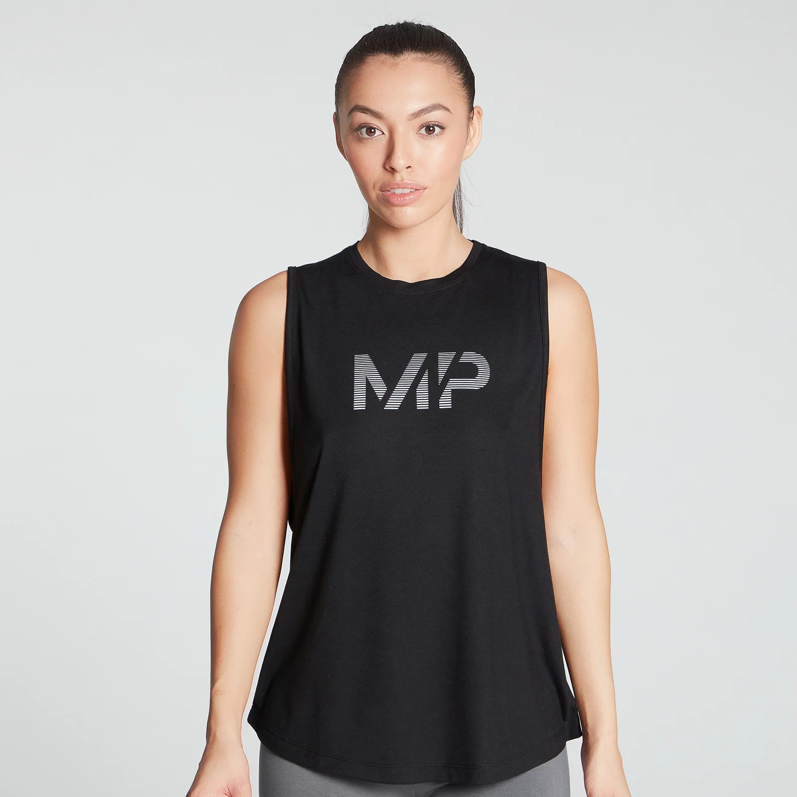 MP Women's Gradient Line Graphic Drop Armhole Vest - Black - XXS Imagine 1