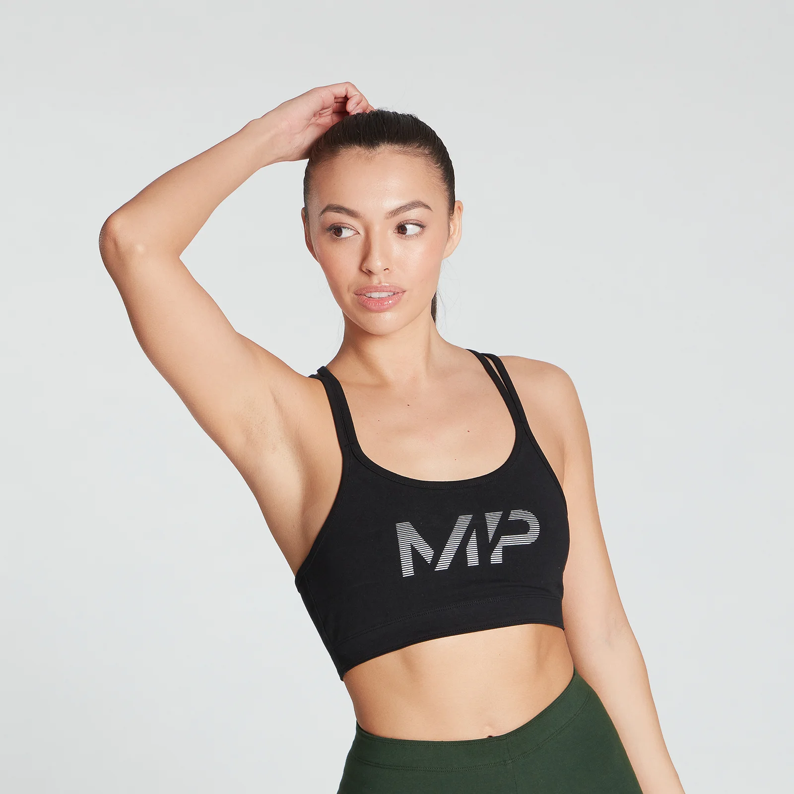 MP Women's Gradient Line Graphic Sports Bra - Black - XXS Imagine 1