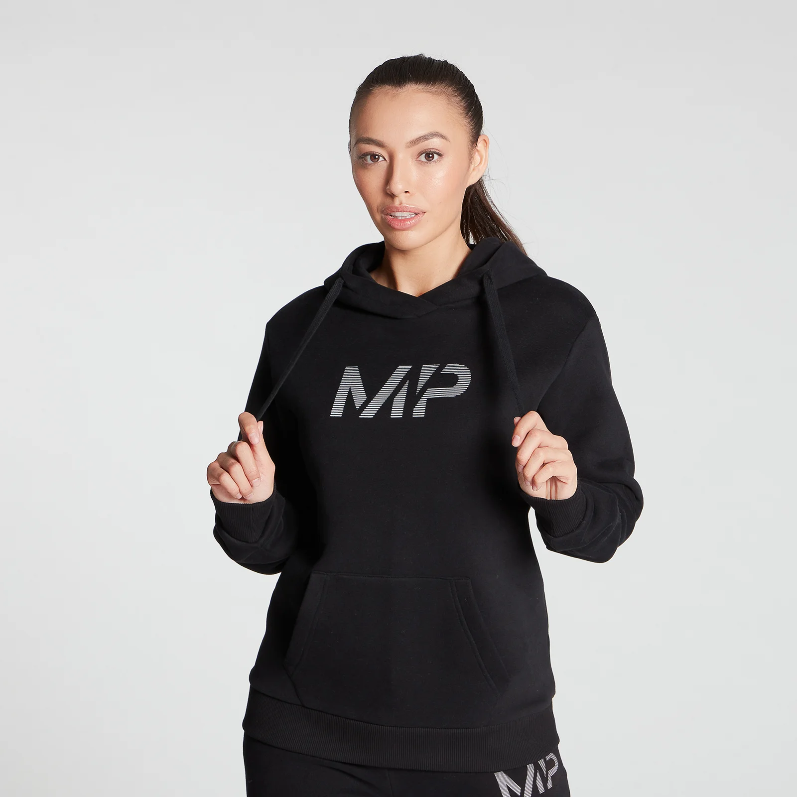 MP Women's Gradient Line Graphic Hoodie - Black - XXS Imagine 1