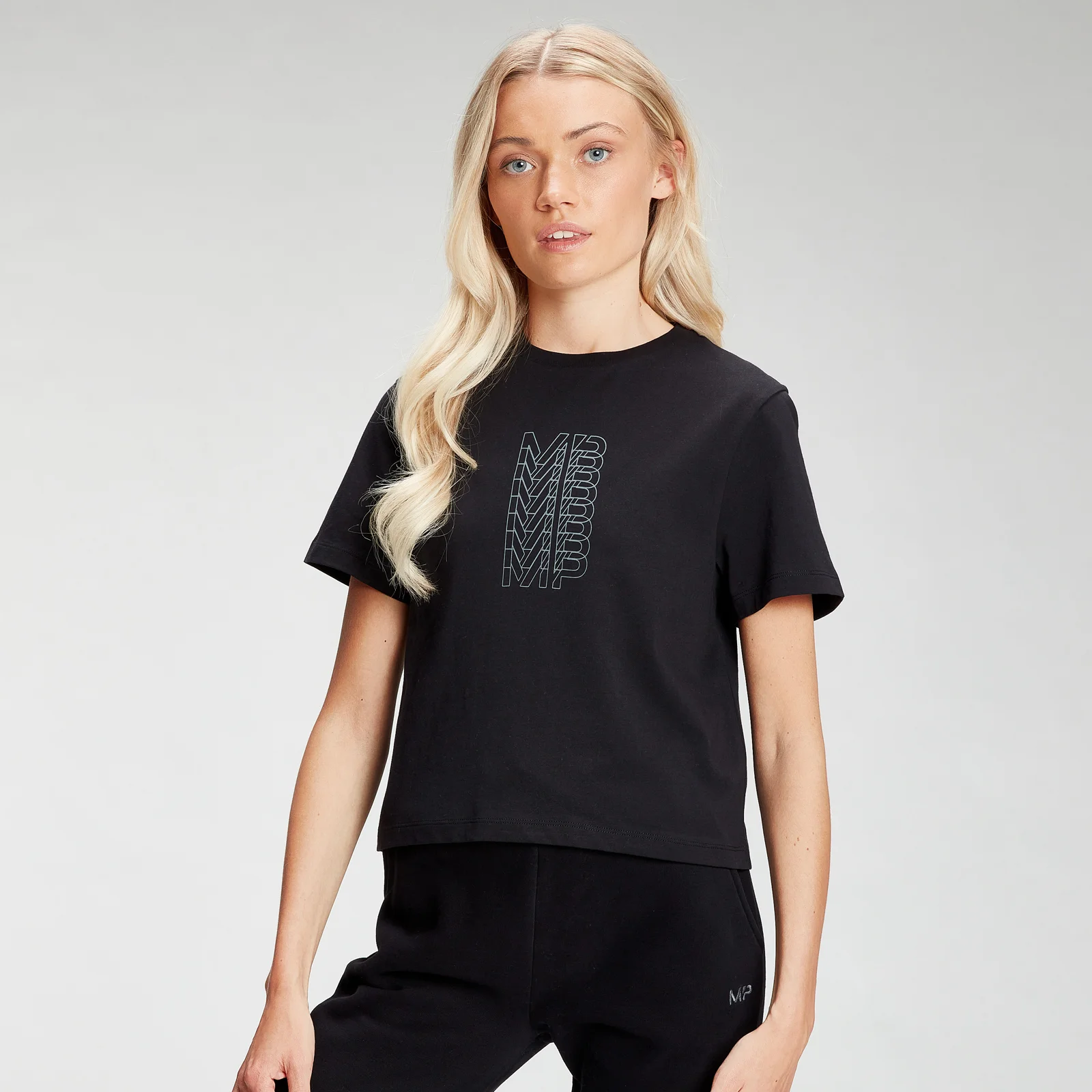 Tricou decupat MP Repeat pentru femei - Negru - XXS Imagine 1