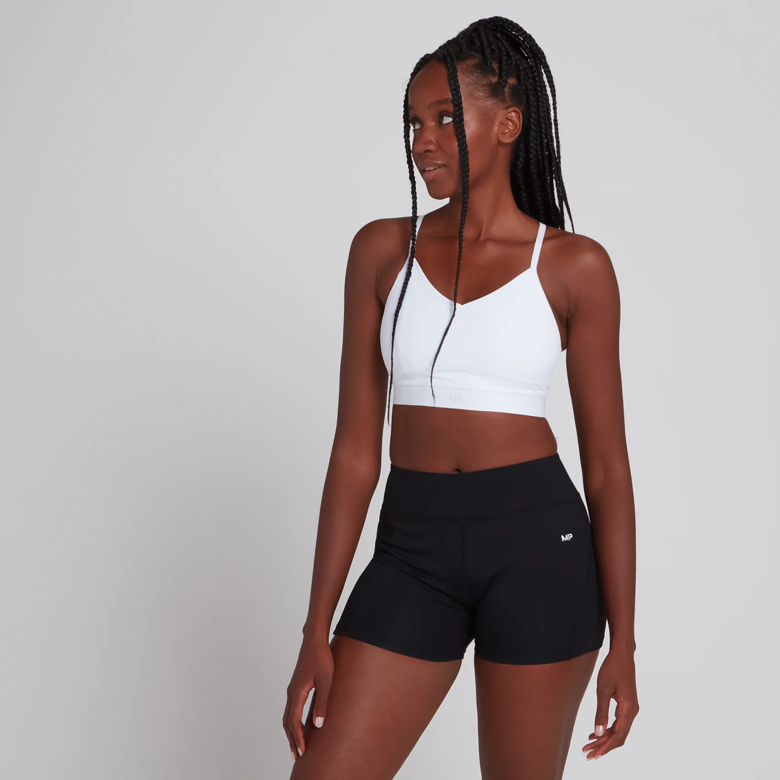 MP Women's Power Ultra Strappy Sports Bra - White - XXS Imagine 1