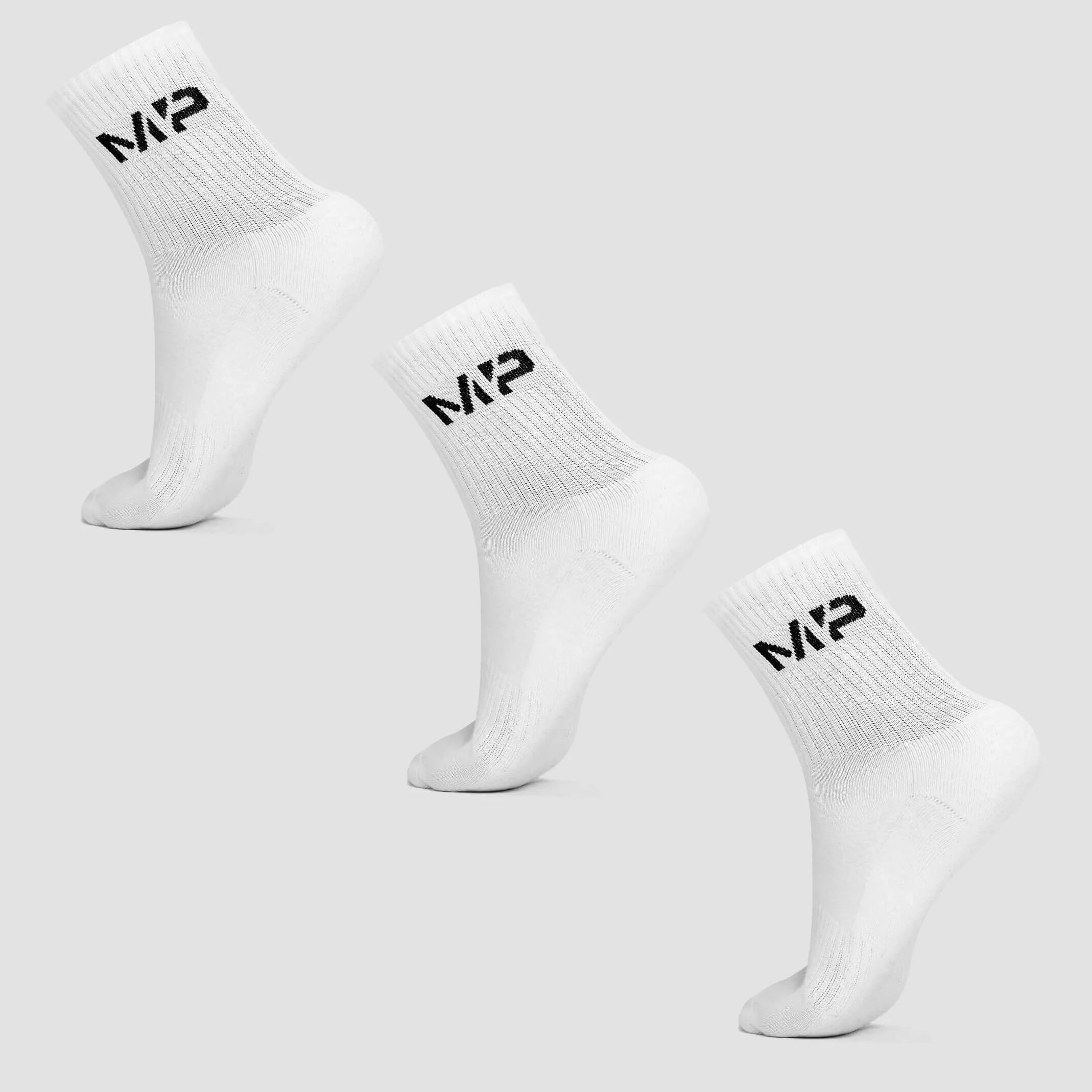 MP Men's Crew Socks (3 Pack) - White - UK 6-8 Imagine 1