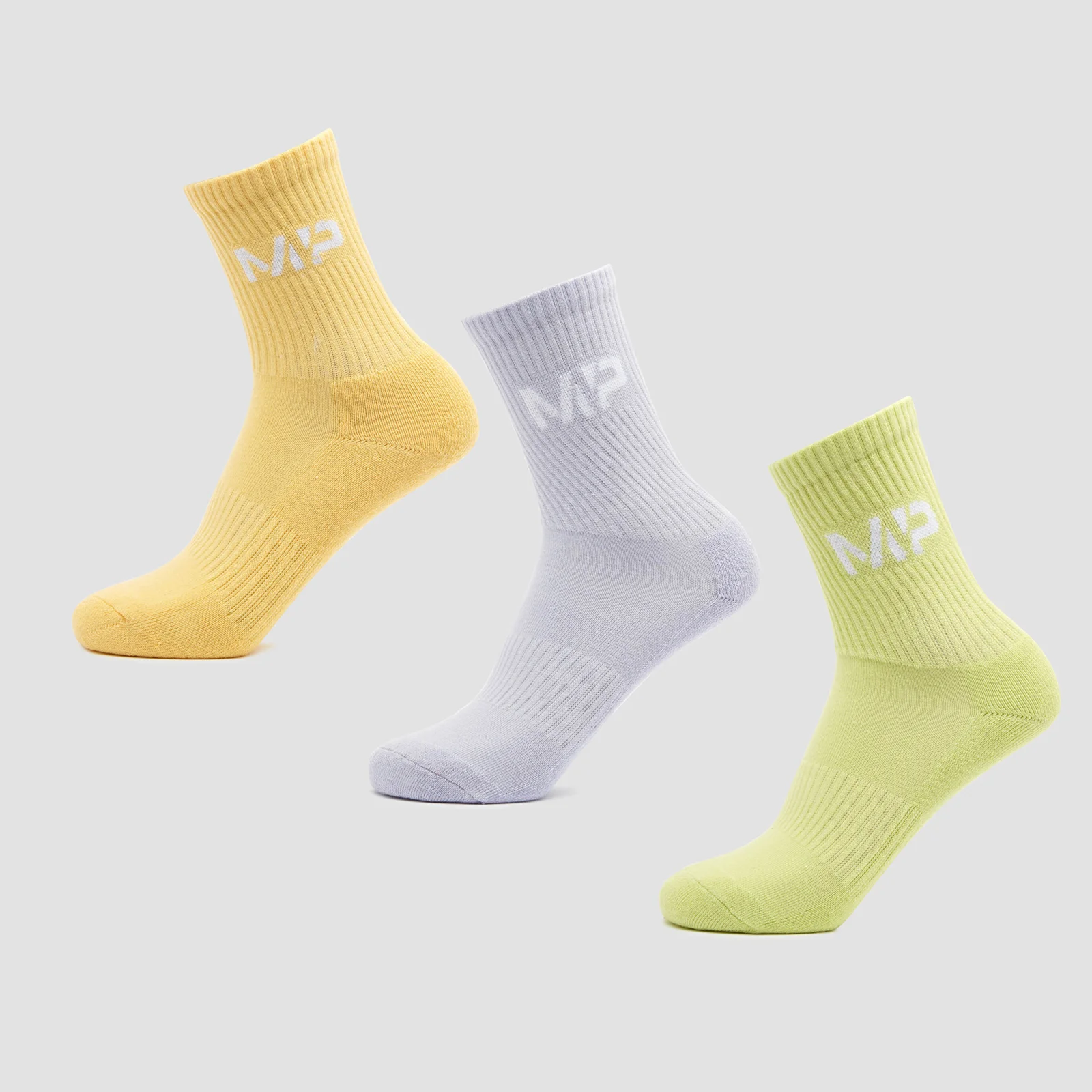 MP Women's Neon Brights Crew Socks (3 Pack) Butterfly/Banana/Lavender - UK 3-6 Imagine 1