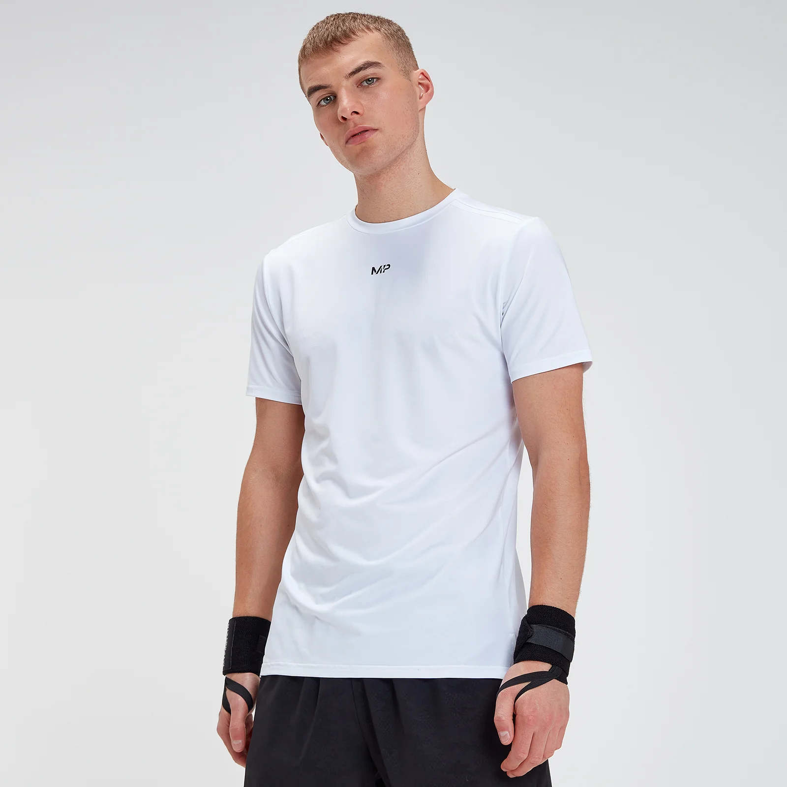 Tricou cu mânecă scurtă pentru bărbați MP Engage - alb - XXS Imagine 1