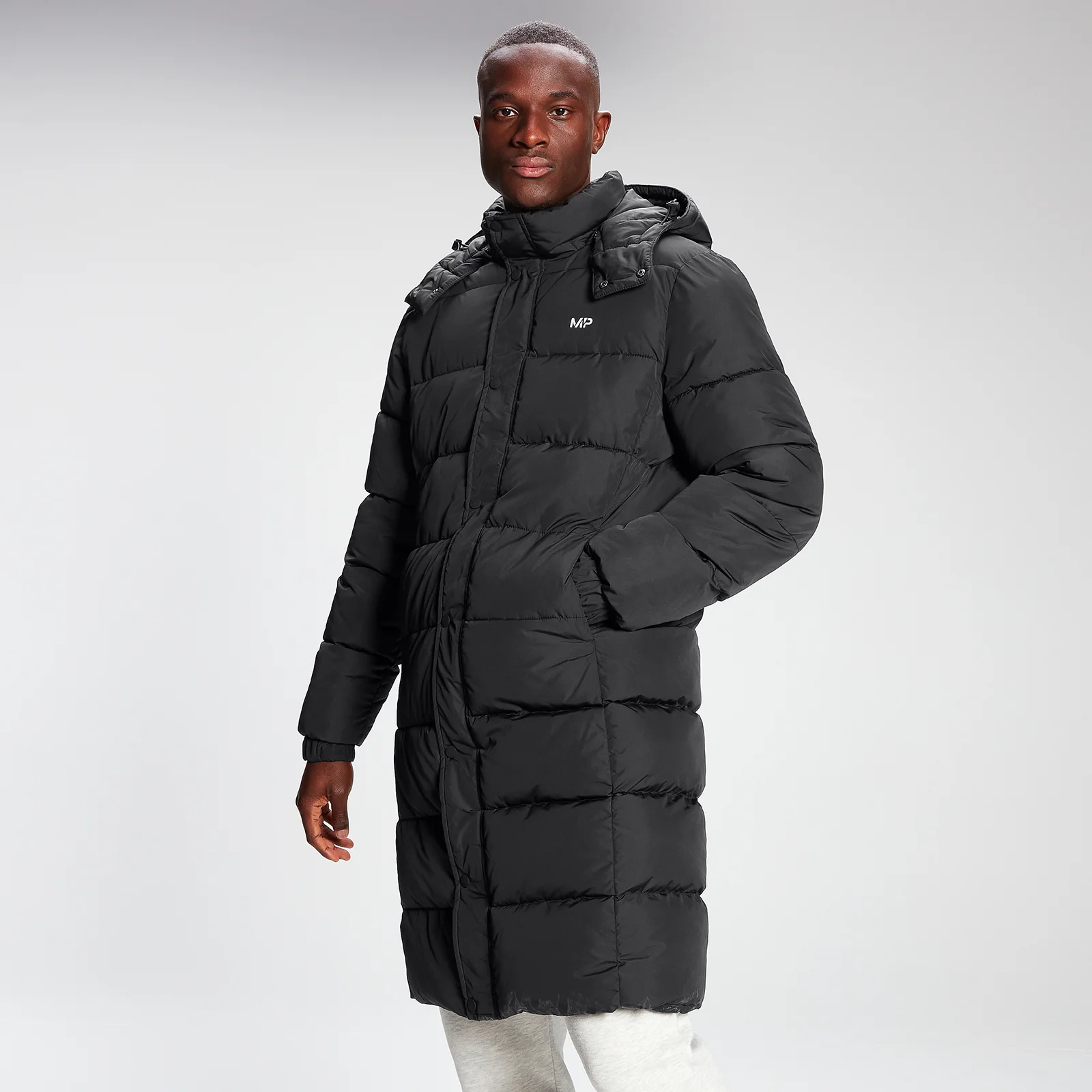 MP Men's Long Puffer Jacket - Black - XXS Imagine 1