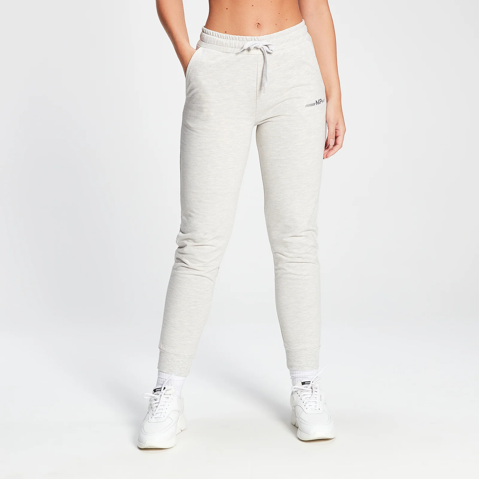 Pantaloni tip jogger MP Mini Mark Graphic pentru femei - Light Grey Marl - XXS Imagine 1