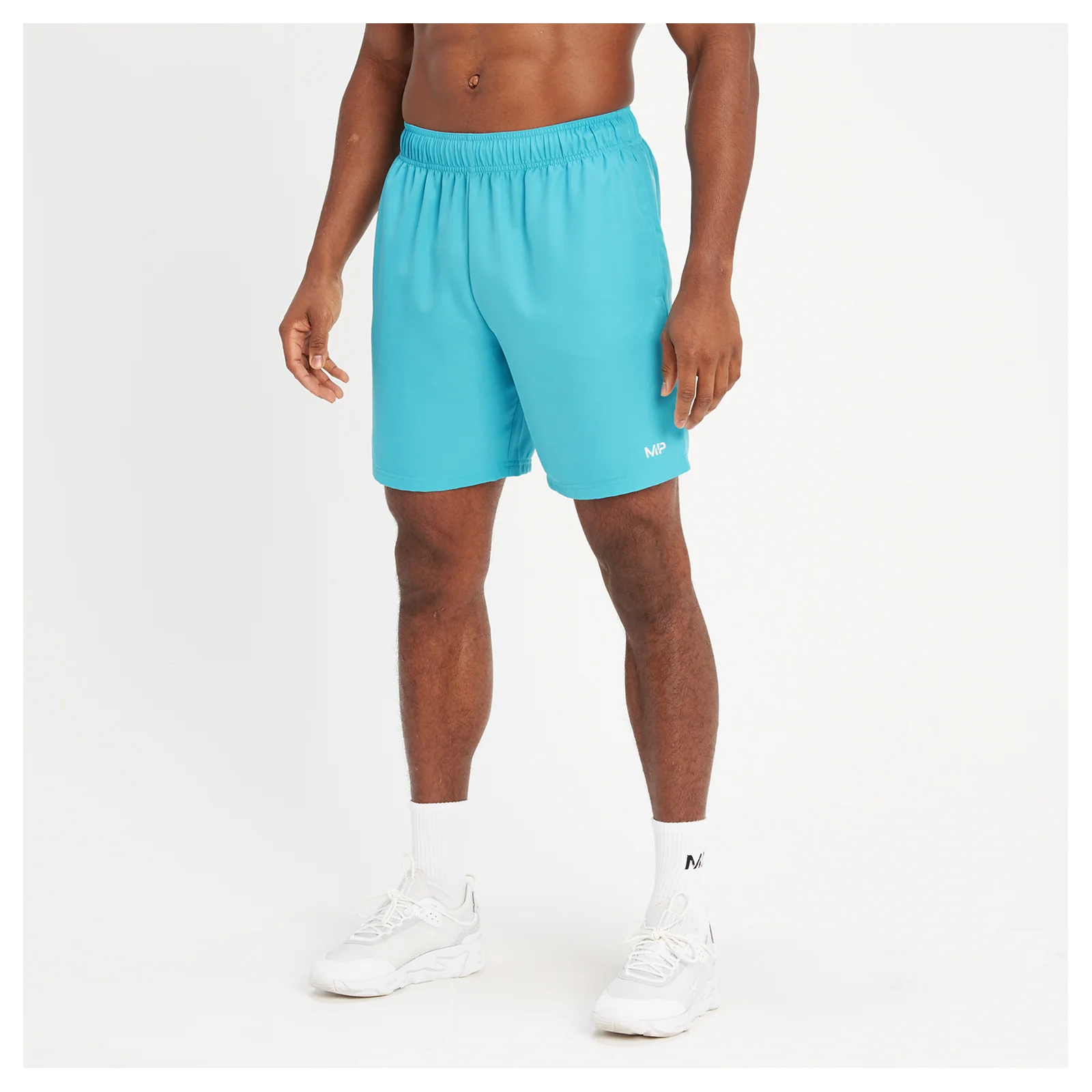 Pantaloni scurți din fibre țesute MP pentru bărbați - Aqua - XXS Imagine 1