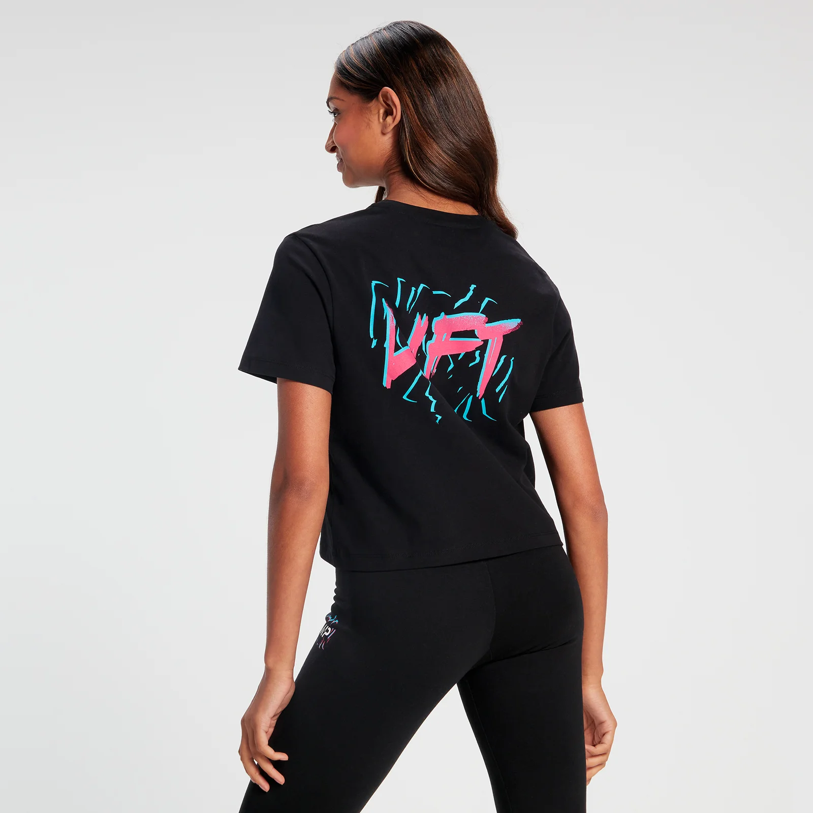 Top decupat cu mâneci scurte MP Retro Lift pentru femei - Negru - XXS Imagine 1