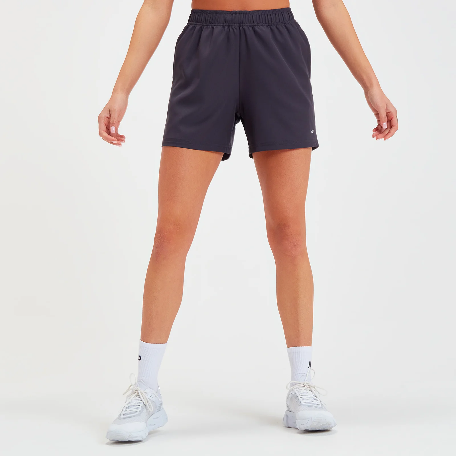 MP Women's Linear Line Graphic Shorts - Gun Metal - XXS Imagine 1