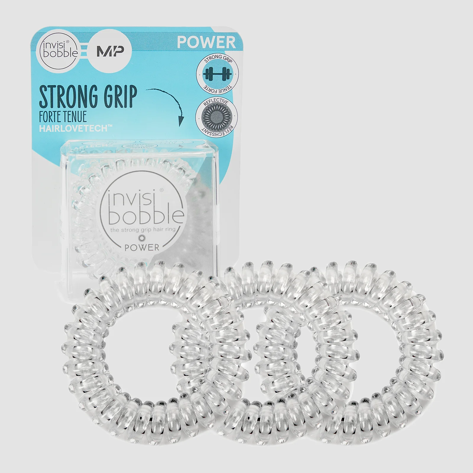 MP X Invisibobble® Power Reflective - Crystal Clear - 3 BUCĂȚI Imagine 1