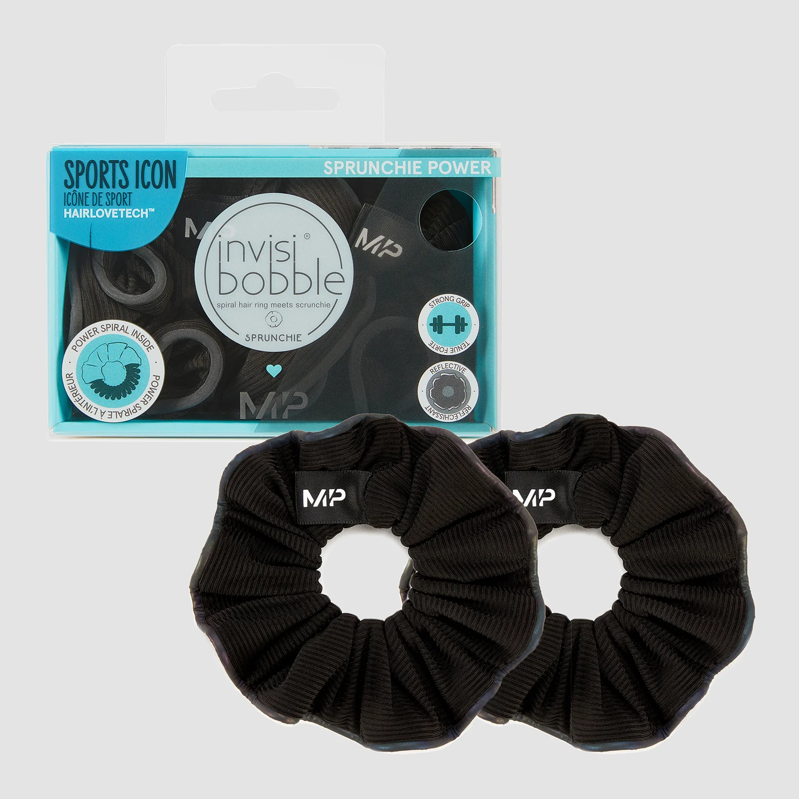 MP X Invisibobble® Reflective Power Sprunchie - Negru - 2 BUCĂȚI Imagine 1