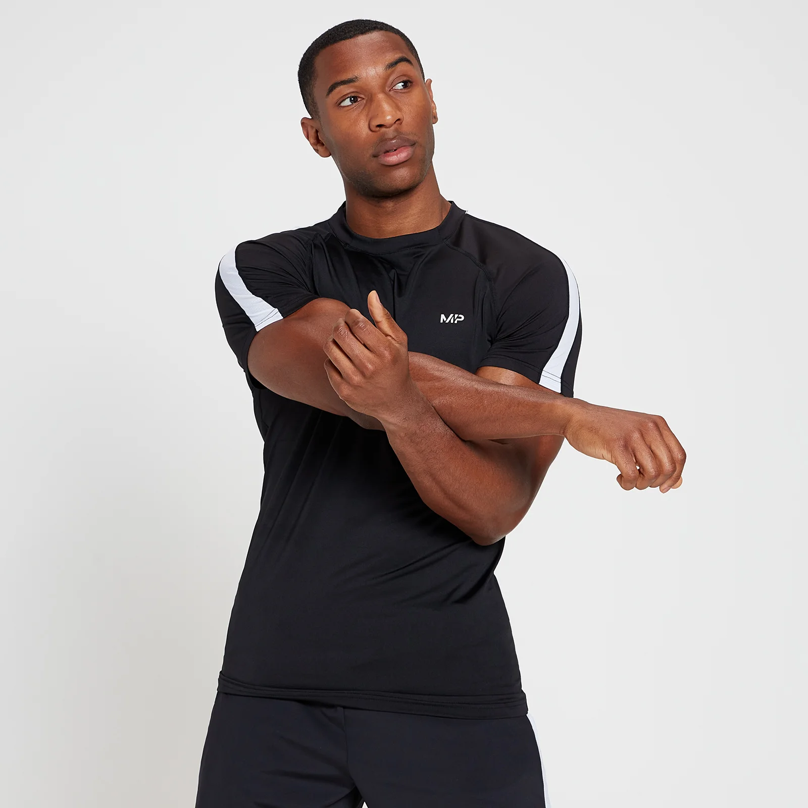 Tricou cu mânecă scurtă MP Tempo pentru bărbați - Negru - XS Imagine 1