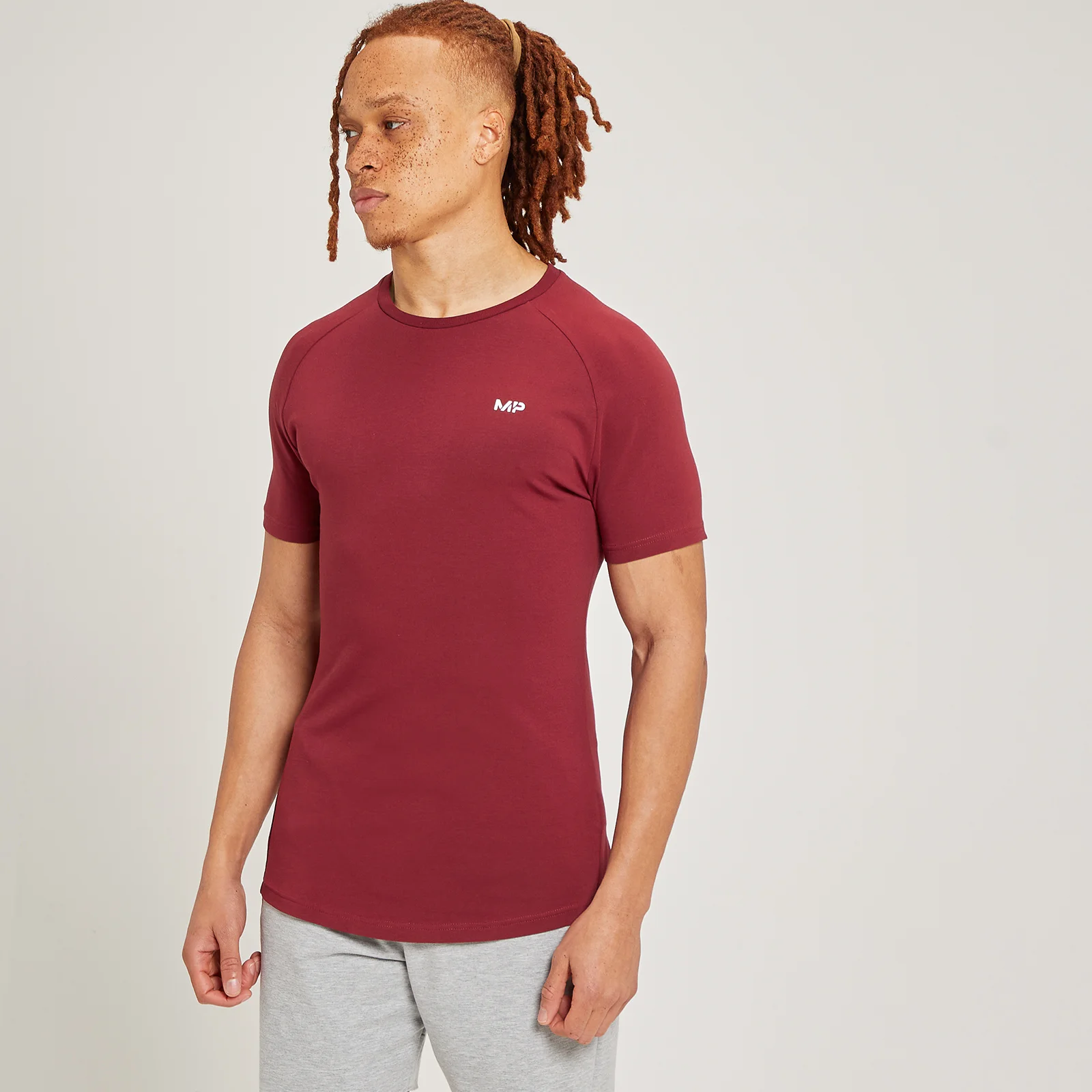 Tricou cu mânecă scurtă MP Form pentru bărbați - Stacojiu - XXS Imagine 1