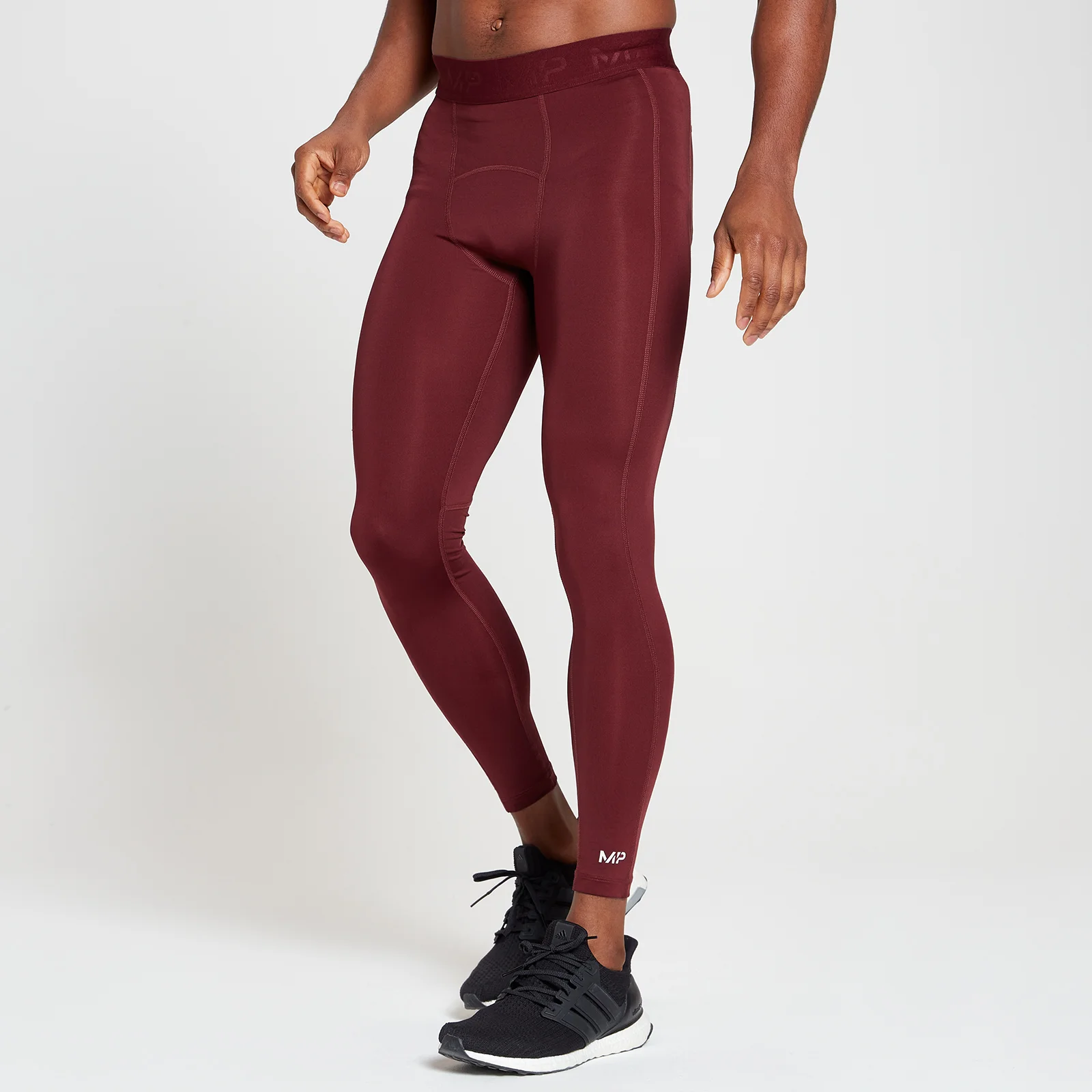 Colanți strat de bază antrenament MP Essentials pentru bărbați - Merlot - XXS Imagine 1