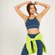 Bustieră sport reversibilă MP Adapt pentru femei - Albastru prăfuit/Acid Lime
