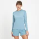Tricou de antrenament cu mânecă lungă MP Run Life pentru femei - Stone Blue/Alb