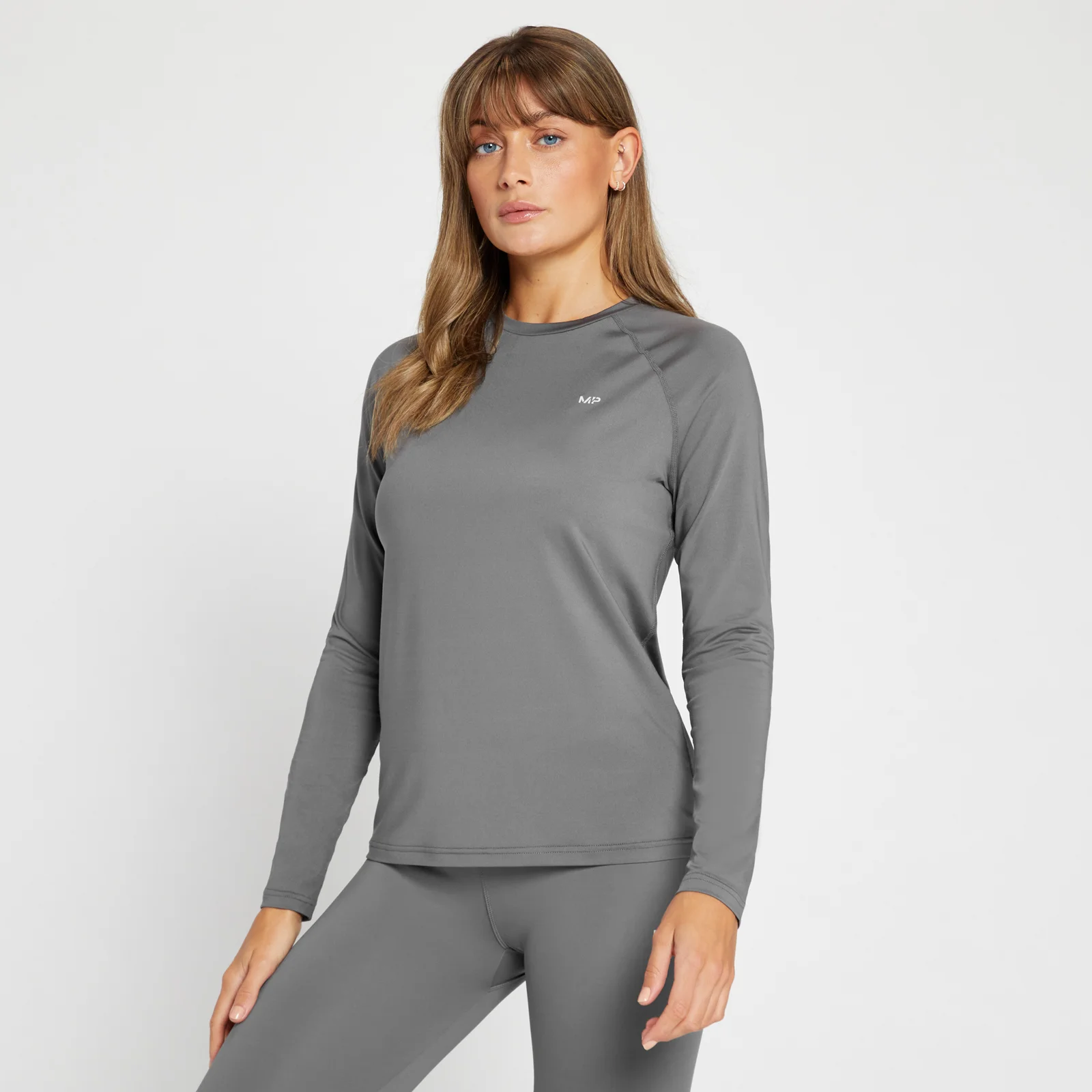 Tricou de antrenament cu mânecă lungă MP Repeat pentru femei - Carbon - XXS Imagine 1