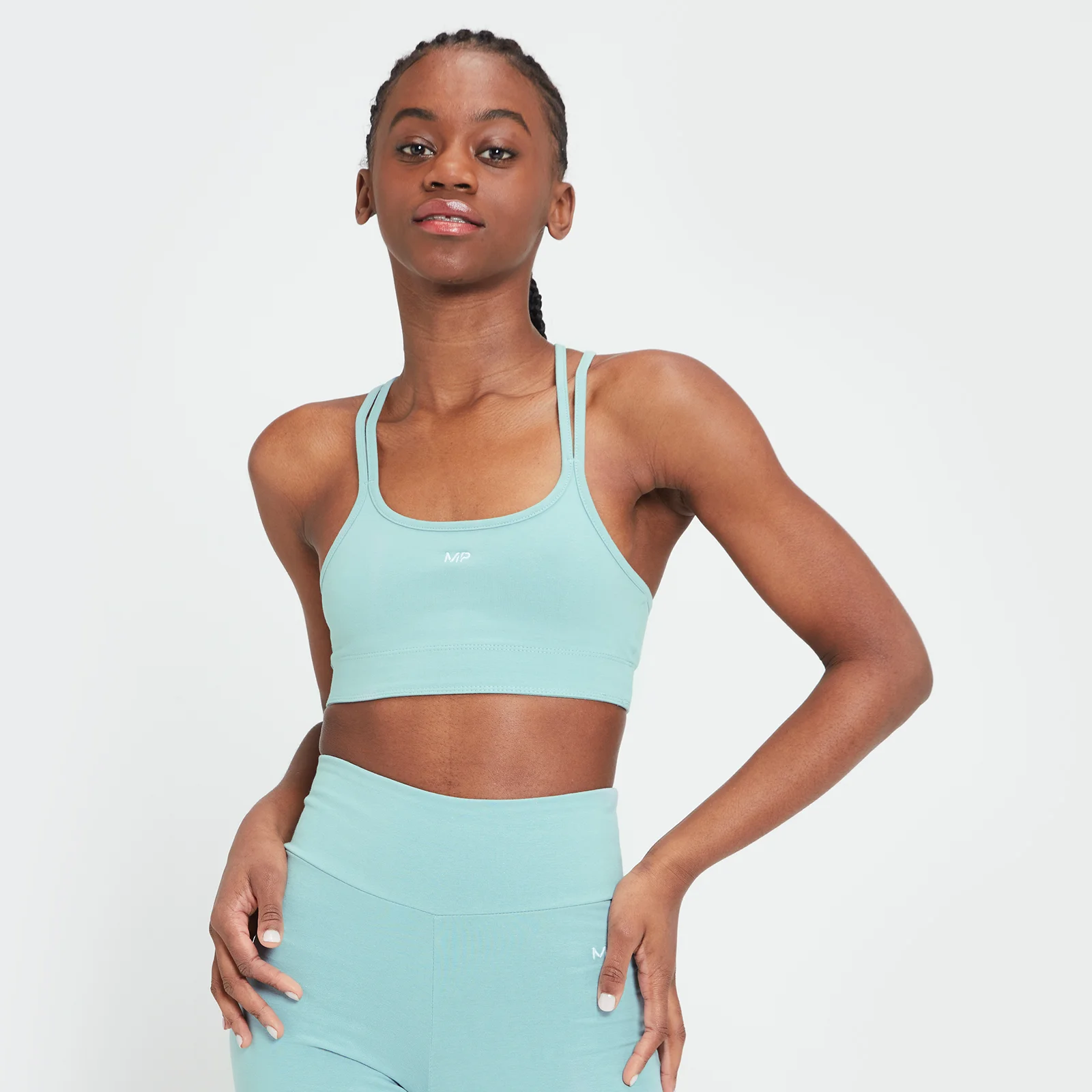 Bustieră din tricot MP pentru femei - Ice Blue - XXS Imagine 1