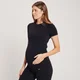 Tricou de maternitate cu mânecă scurtă fără cusături MP pentru femei - Negru