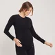 Tricou de maternitate cu mânecă lungă fără cusături MP pentru femei - Negru