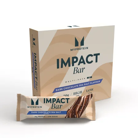 Baton proteic Impact - 6 x 64g - Ciocolată neagră și sare de mare