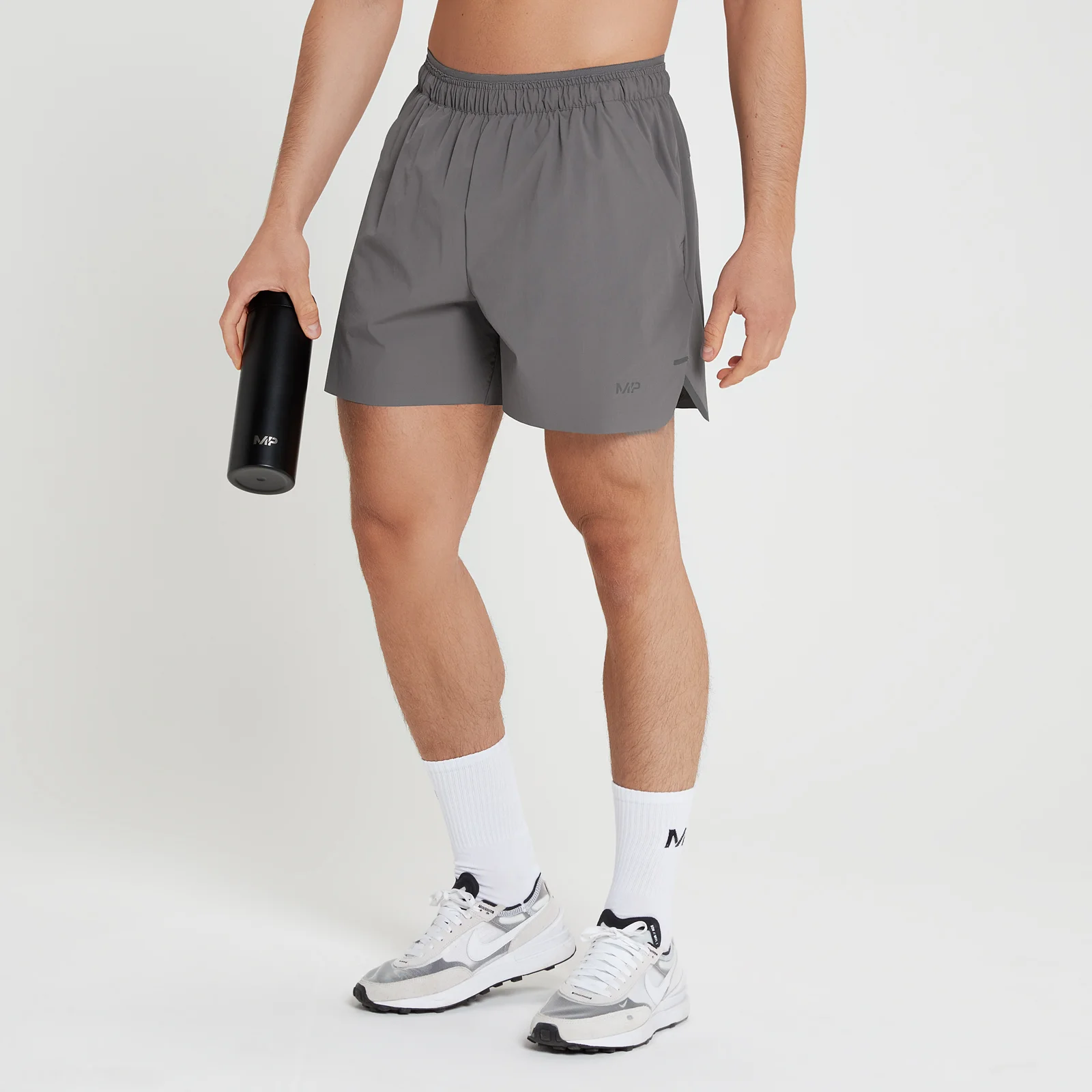 Pantaloni scurți cusătură 13 cm MP Velocity Ultra pentru bărbați - Pebble Grey - XXS Imagine 1