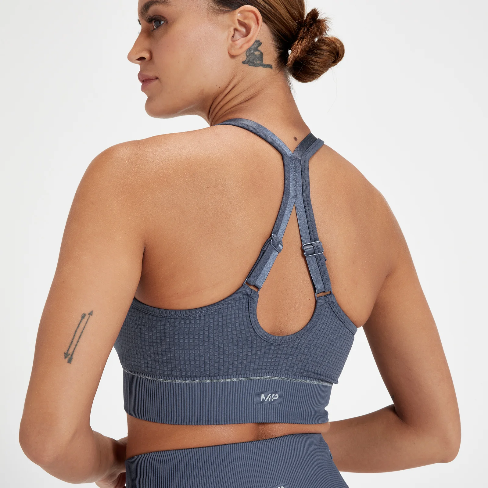 Bustieră sport cu grafen MP Velocity Ultra Seamless pentru femei - Shadow Blue - XS Imagine 1
