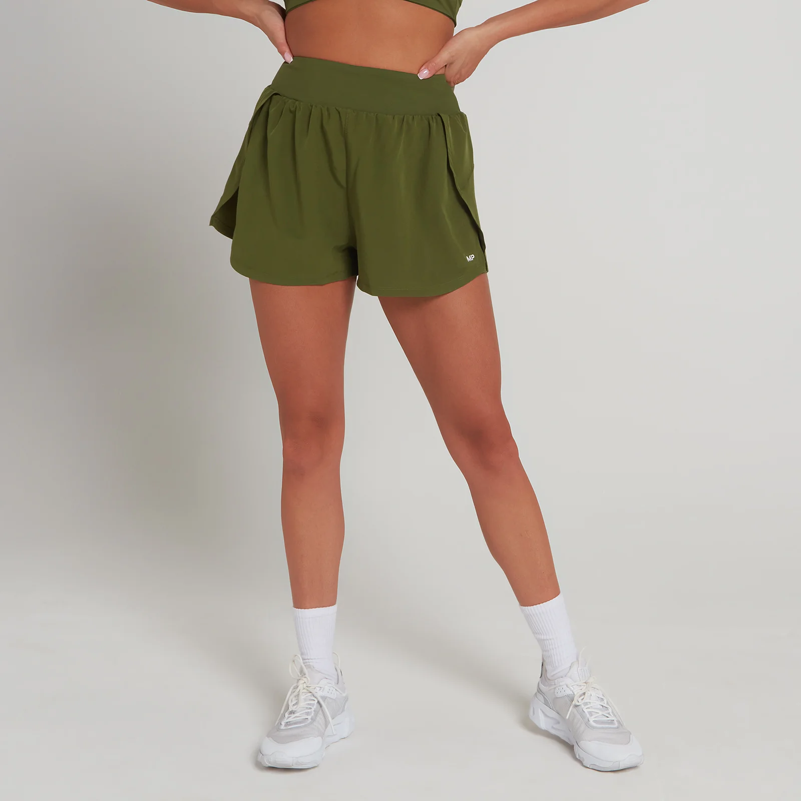 Pantaloni scurți cu strat dublu MP Adapt pentru femei - Leaf Green - XXS Imagine 1