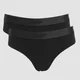 Slip hipster pentru femei MP (set de 2 bucăți) - Negru