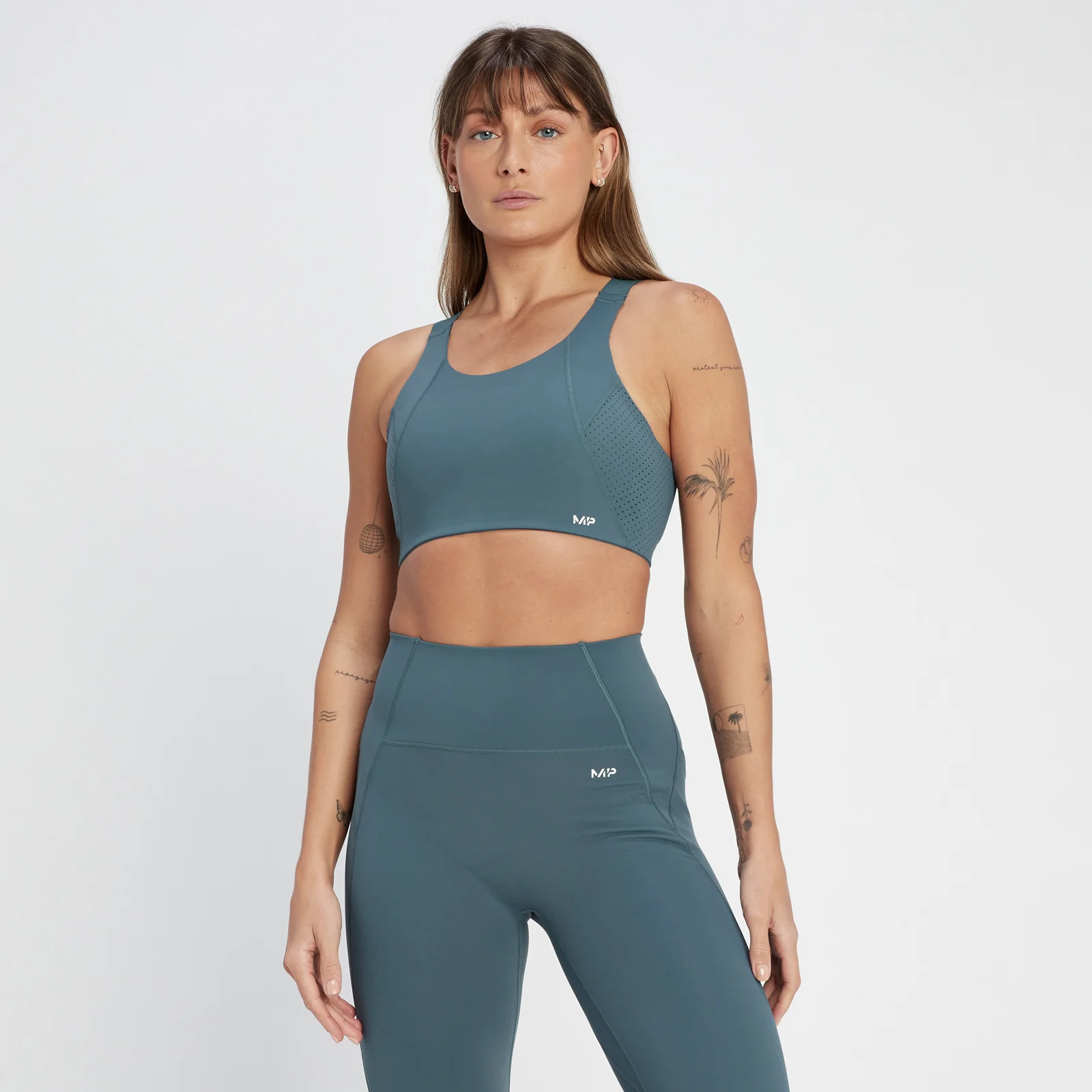 Bustieră sport MP Tempo Ultra pentru femei - Smoke Blue - XXS Imagine 1