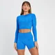 Bluză decupată cu mânecă lungă reversibilă MP Tempo pentru femei - Electric Blue