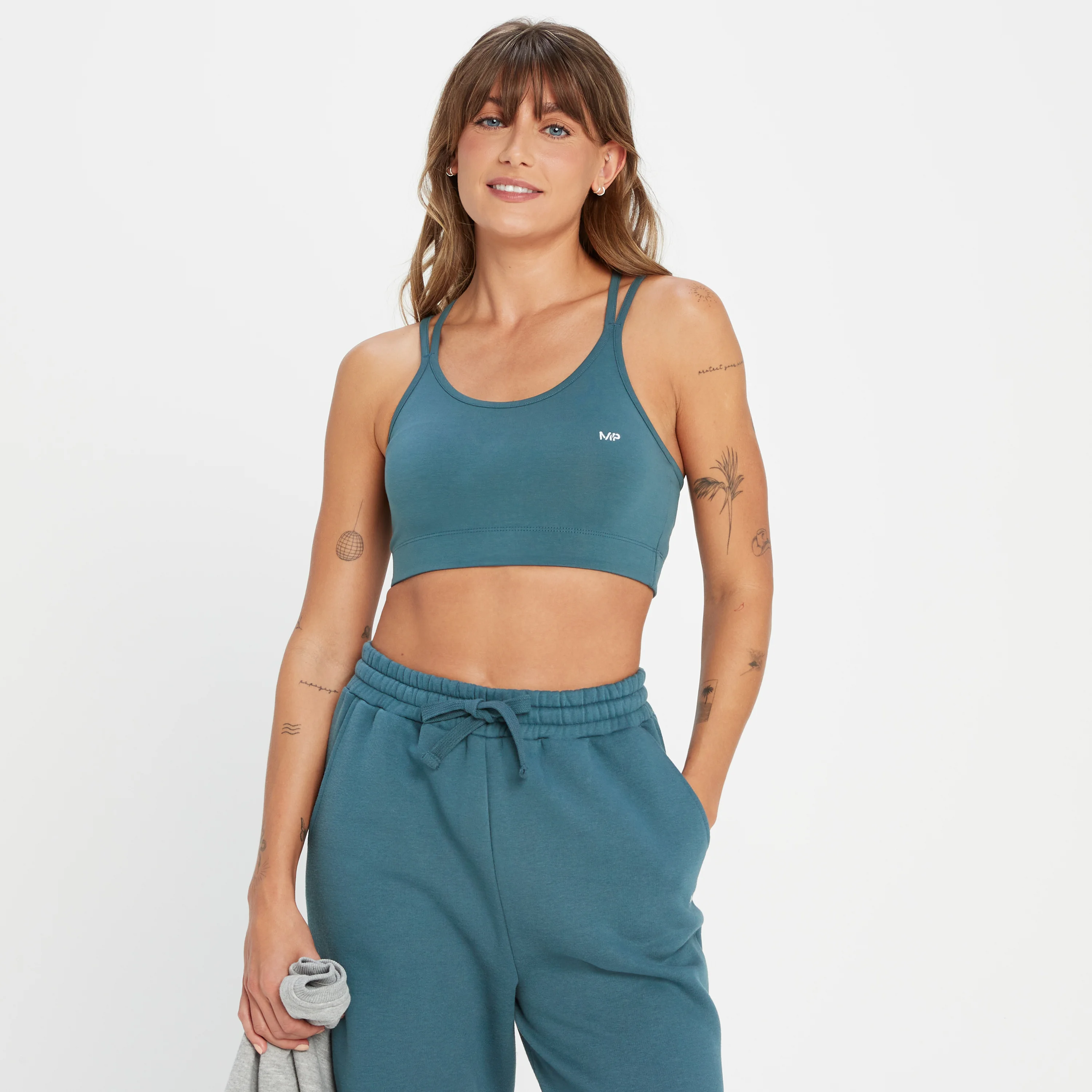 Bustieră din tricot MP Rest Day pentru femei - Smoke Blue - XXS Imagine 1