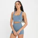 Sutien sport fără cusături MP Shape Seamless pentru femei - Pebble Blue