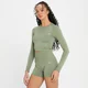 Bluză mulată cu mânecă lungă fără cusături MP Shape pentru femei - Washed Jade