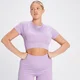 Top decupat striat fără cusături MP Tempo pentru femei - Bright Lilac
