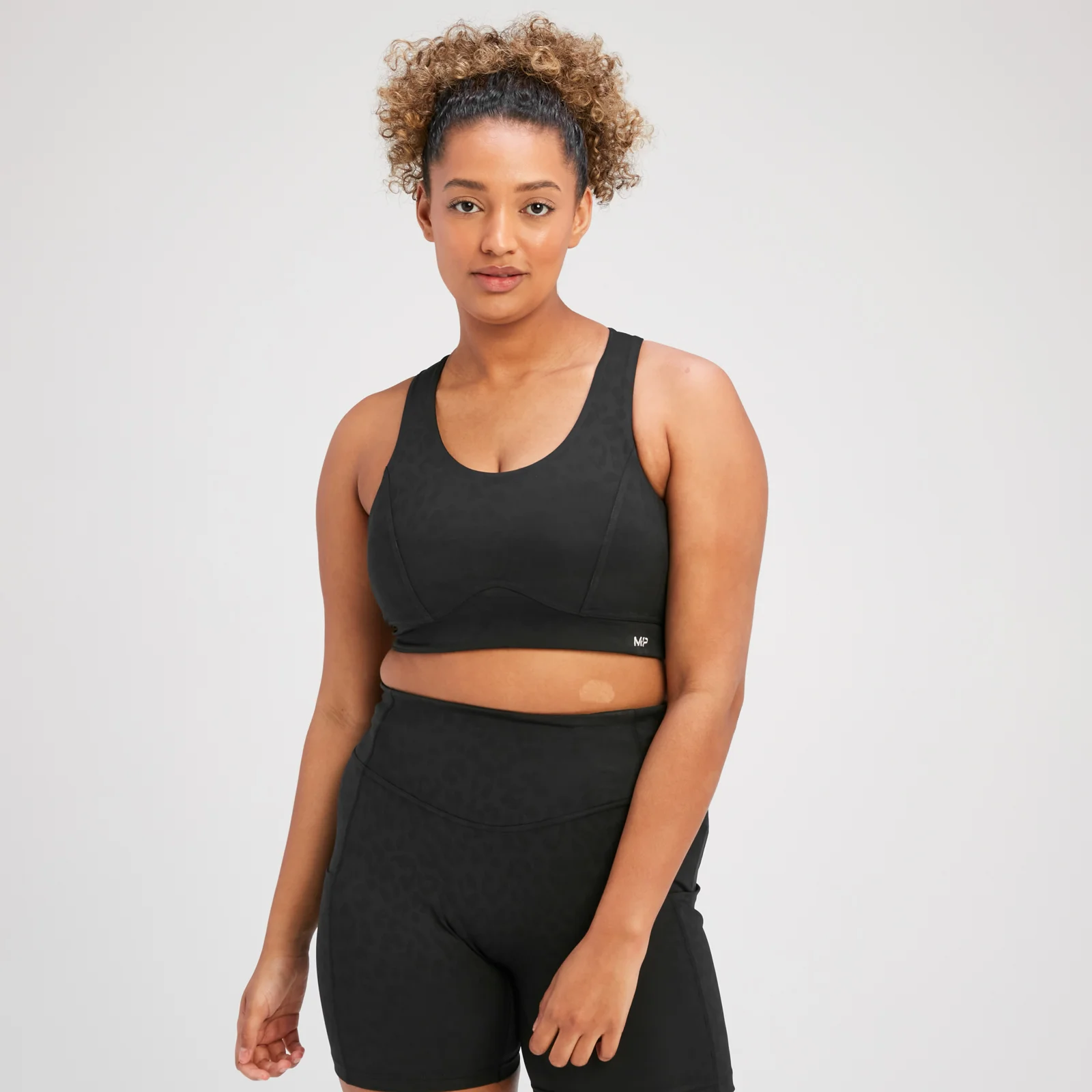 Bustieră sport MP Tempo Animal pentru femei - Negru - XS Imagine 1